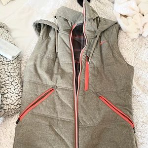 Nike Grey and Red Vest